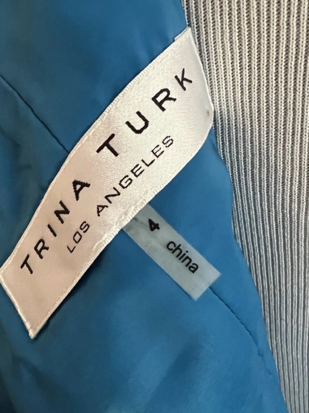 Trina Turk Cocktail Party One Shoulder Dress w/ pockets Blue - US 4 - Picture 6 of 6